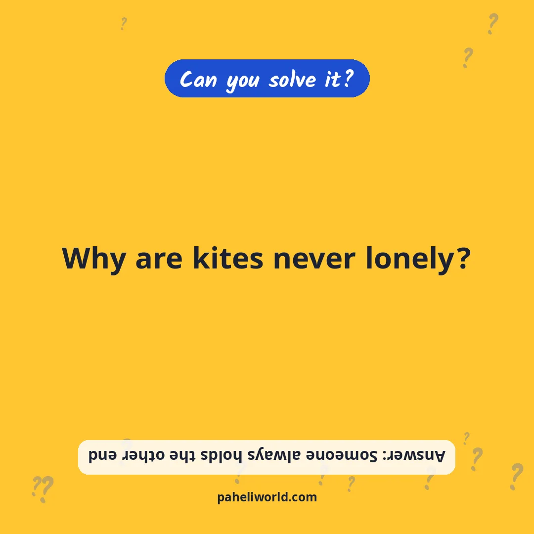 Riddle: Why are kites never lonely?